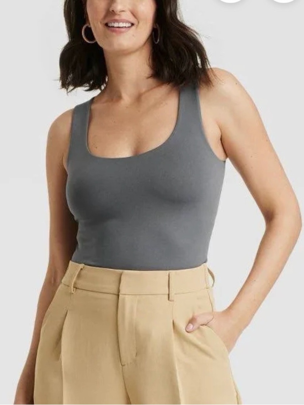 a new day charcoal gray Women's Slim Fit
Seamless Tank Top Small - Picture 3 of 8